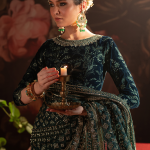 IV-46 Embroidered Velvet Formal Dress on display
