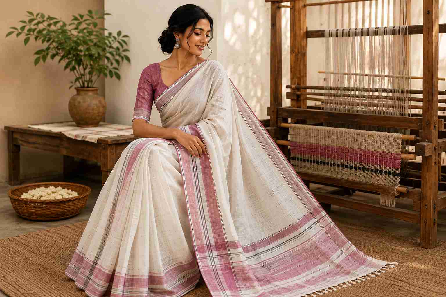 Handloom Khaadi Saree in USA