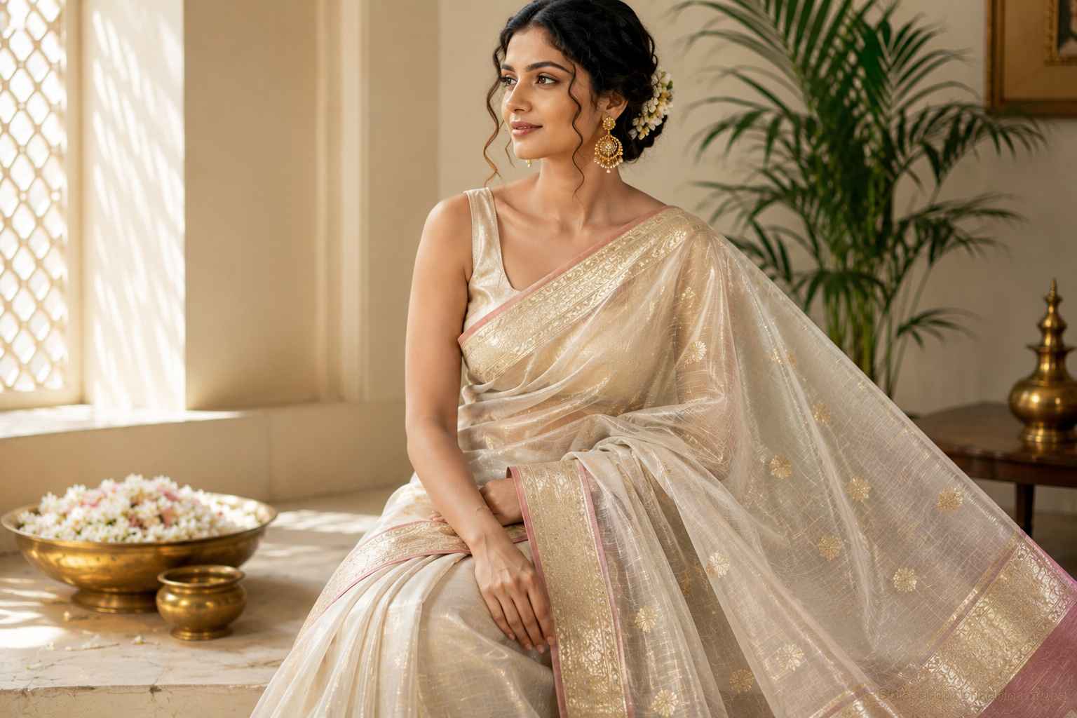 chanderi cotton saree