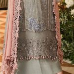 Close-up of Maria B MPC-26-202 3D hand embellishment and embroidery