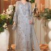 Maria B MPC-26-206 ice blue embroidered chiffon suit front view